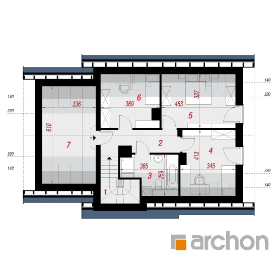Изображение мансарды план