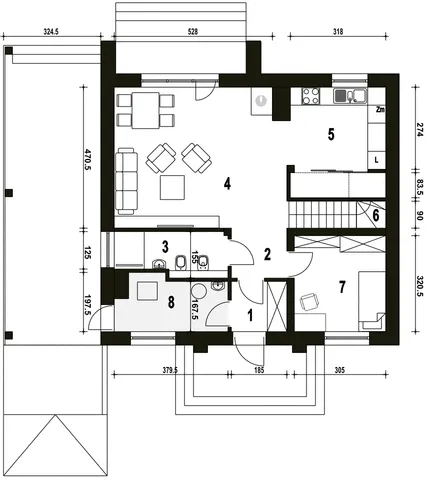 WRF1851 - план первого этажа