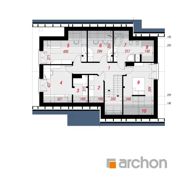 Изображение мансарды план