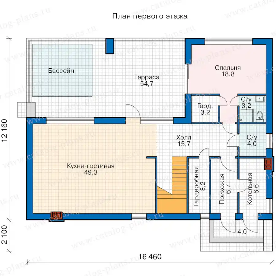 62-68E - план первого этажа