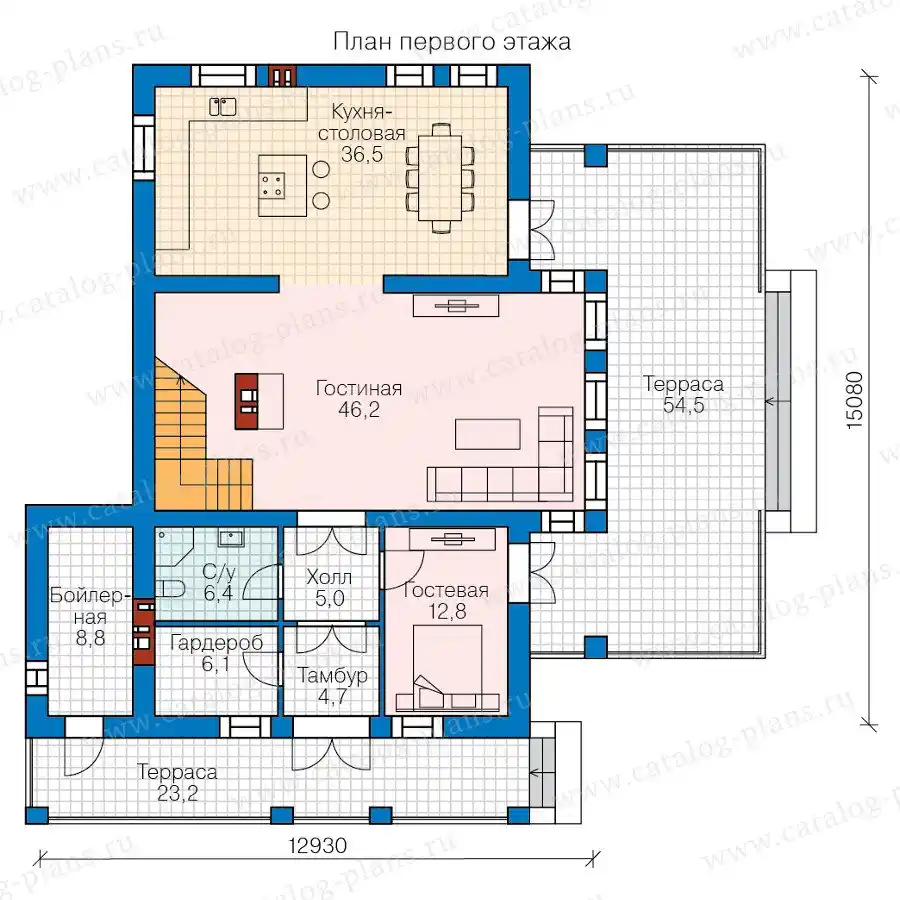 40-48Cedral - план первого этажа