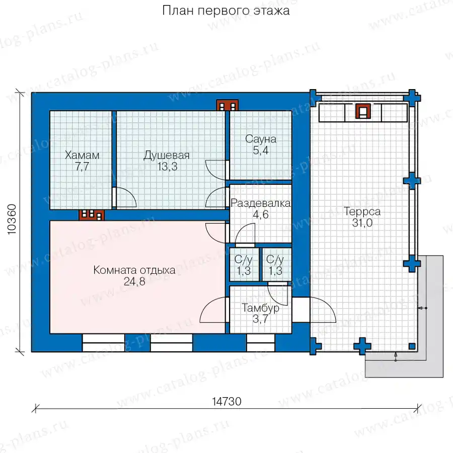 90-86L - план первого этажа