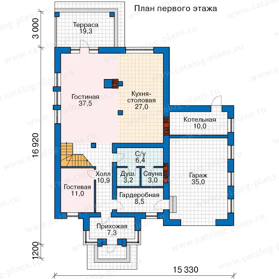 58-87ADK - план первого этажа