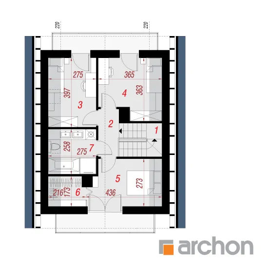 Изображение мансарды план