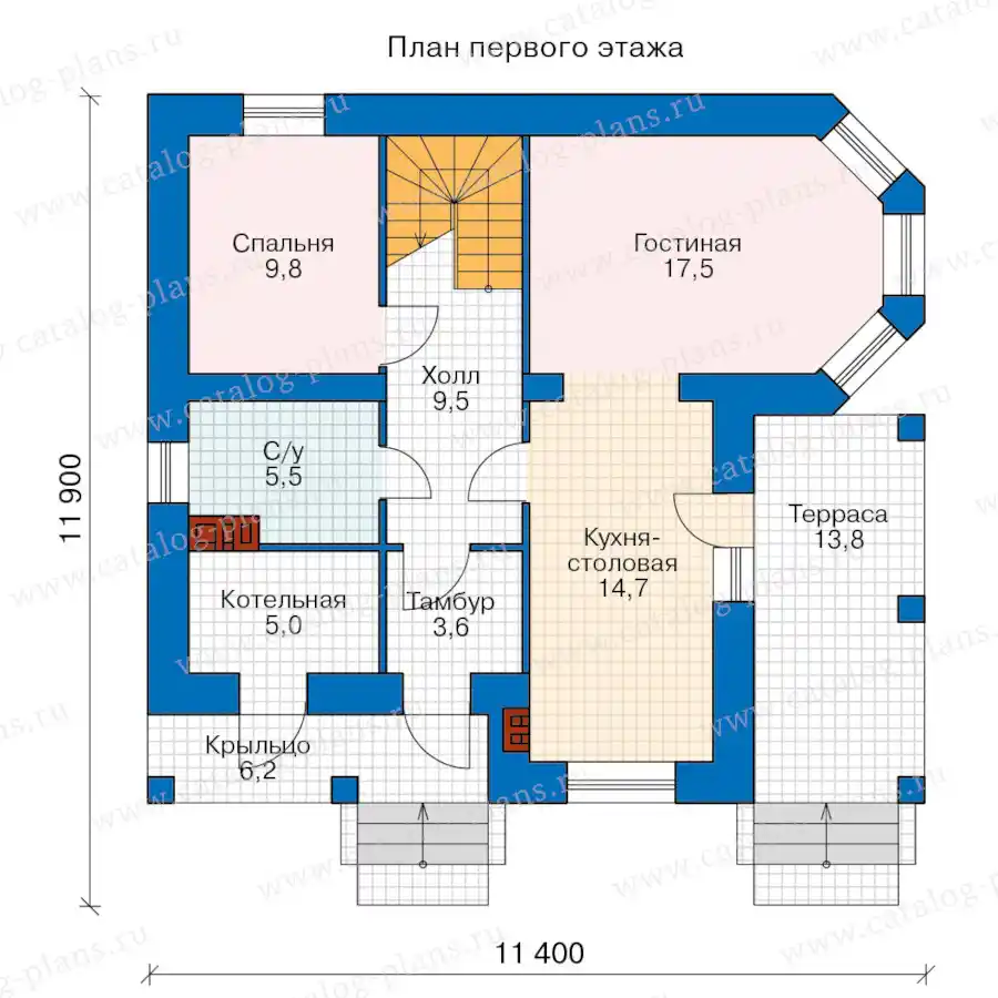 59-92DAE - план первого этажа