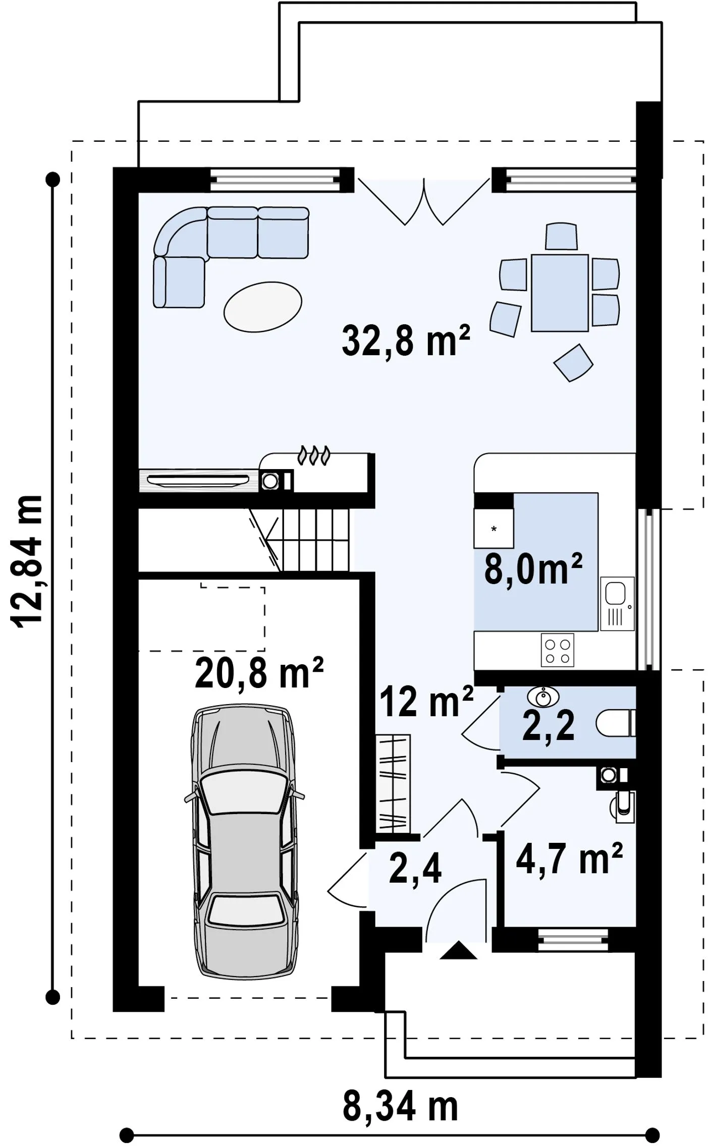 Z154 PL - план первого этажа