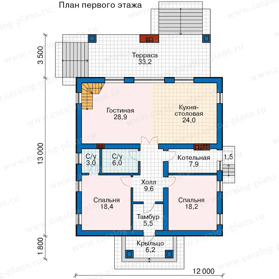 58-84DA - план первого этажа