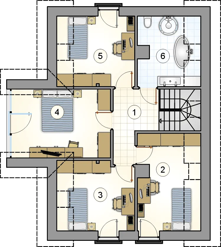 Изображение мансарды план