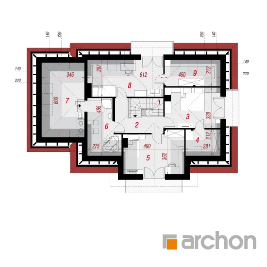 Изображение мансарды план