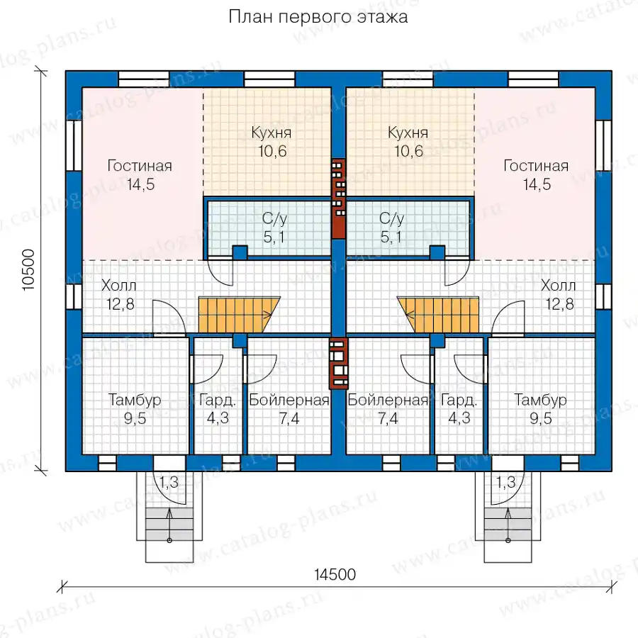 57-07WA - план первого этажа