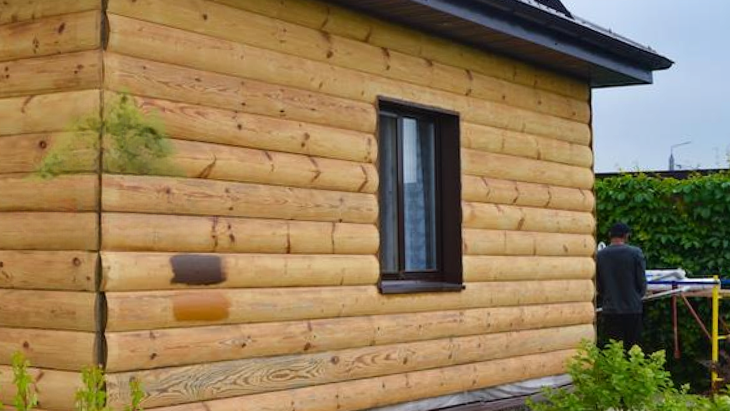 Отделка фасада Блок Хаусом BX102